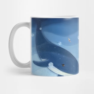Cartoon Whale In The Sea Mug